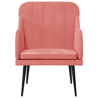 vidaXL Fauteuil rose 63x76x80 cm Velours