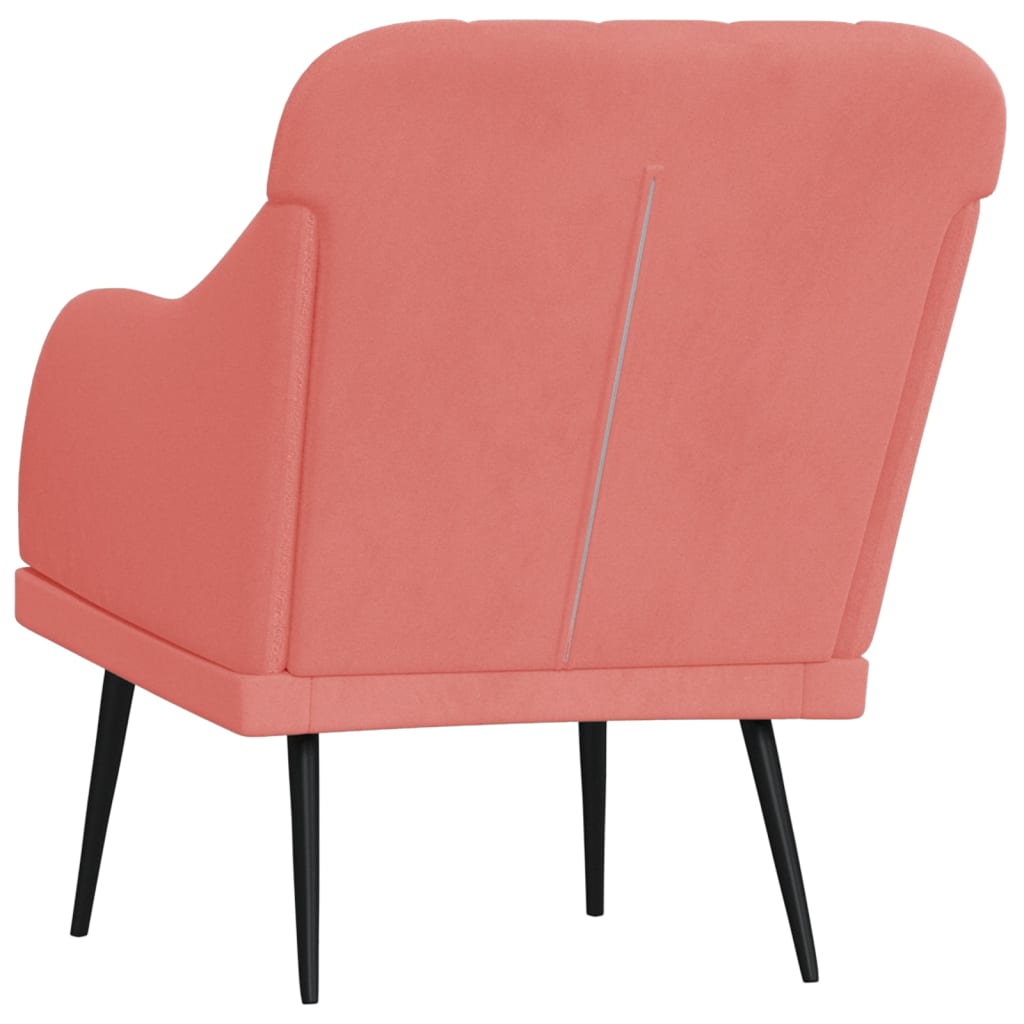 vidaXL Fauteuil rose 63x76x80 cm Velours