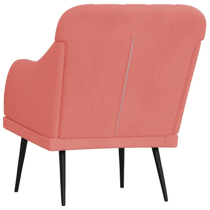 vidaXL Fauteuil rose 63x76x80 cm Velours