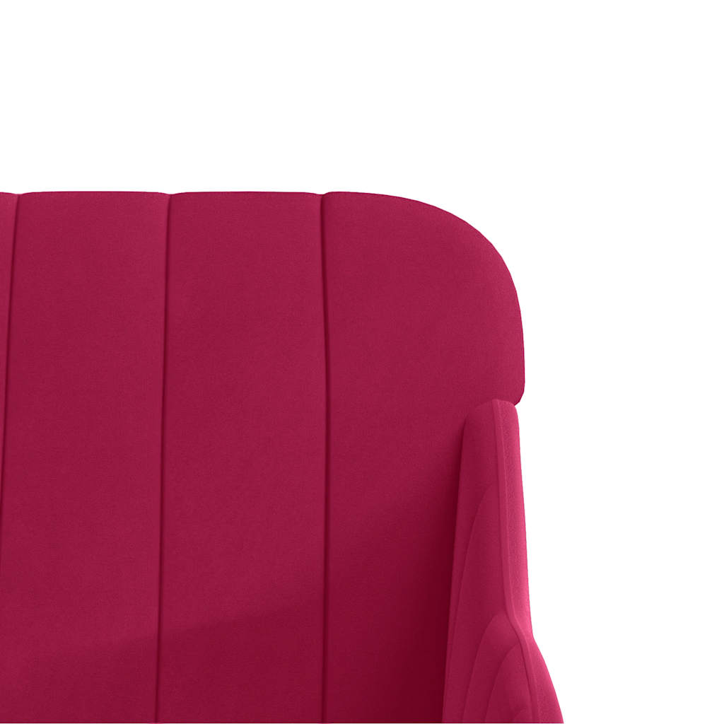 vidaXL Fauteuil Rouge bordeaux 63x76x80 cm Velours