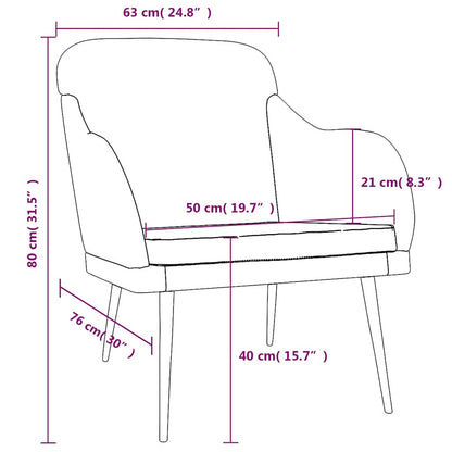 vidaXL Fauteuil Rouge bordeaux 63x76x80 cm Velours