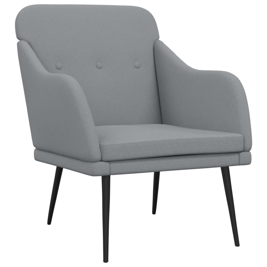 vidaXL Sessel Hellgrau 63x76x80 cm Stoff