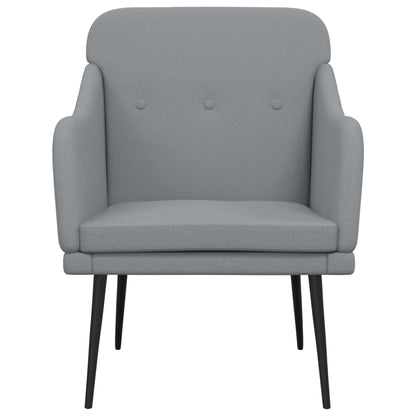 vidaXL Sessel Hellgrau 63x76x80 cm Stoff