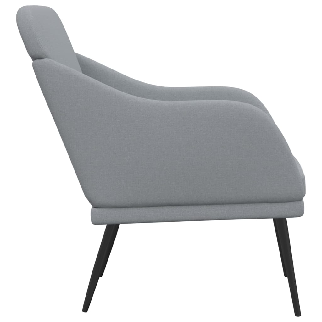 vidaXL Sessel Hellgrau 63x76x80 cm Stoff