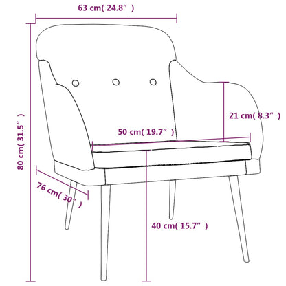 vidaXL Sessel Hellgrau 63x76x80 cm Stoff
