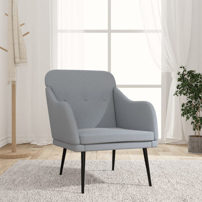 vidaXL Sessel Hellgrau 63x76x80 cm Stoff
