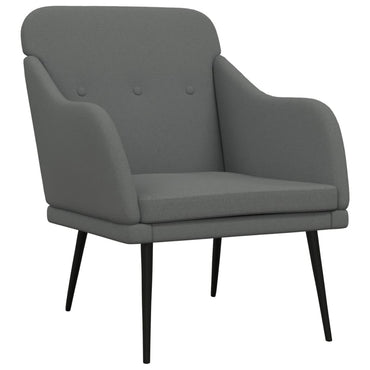 vidaXL Fauteuil gris foncé 63x76x80 cm Tissu