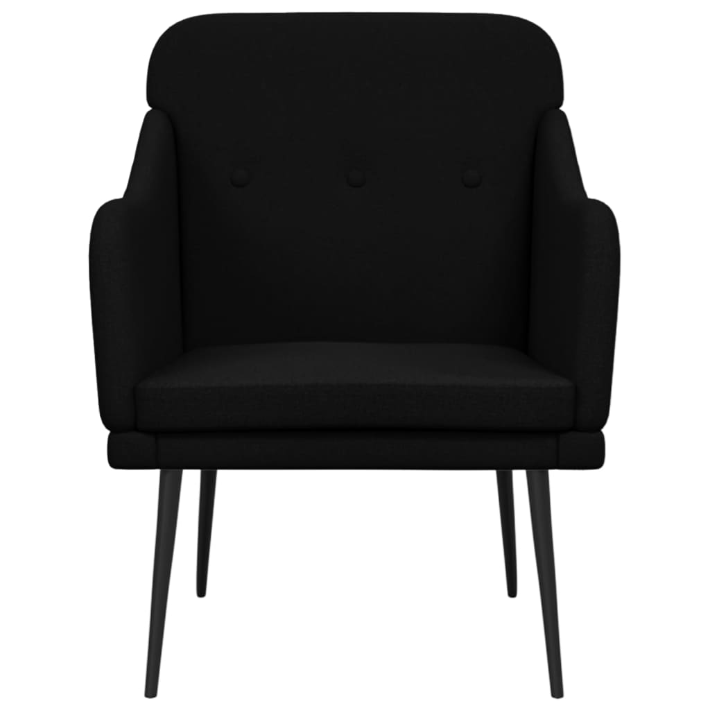 vidaXL Fauteuil noir 63x76x80 cm Tissu