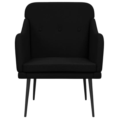 vidaXL Fauteuil noir 63x76x80 cm Tissu