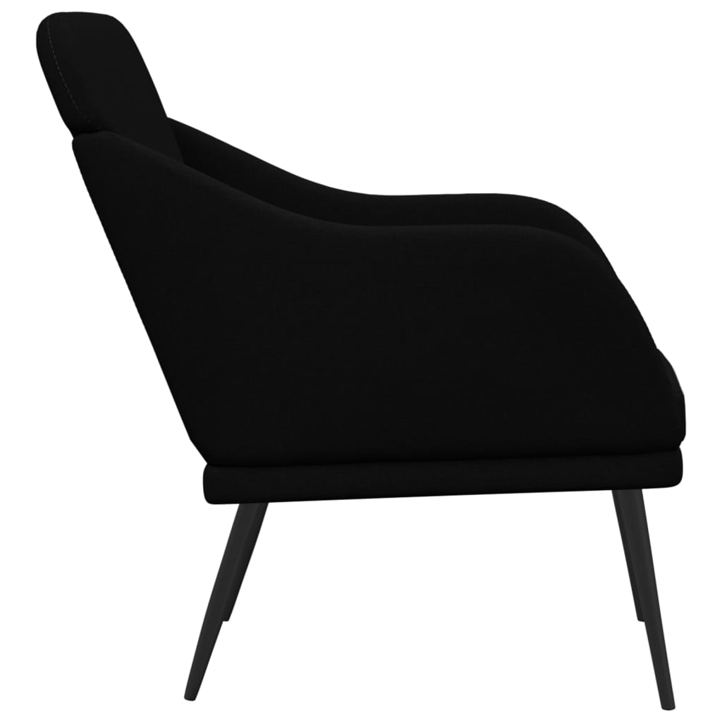 vidaXL Fauteuil noir 63x76x80 cm Tissu