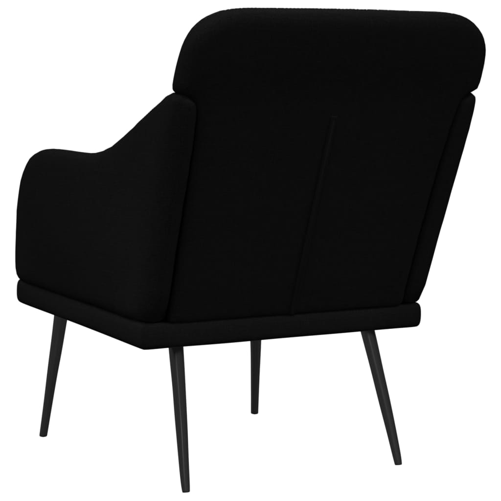 vidaXL Fauteuil noir 63x76x80 cm Tissu