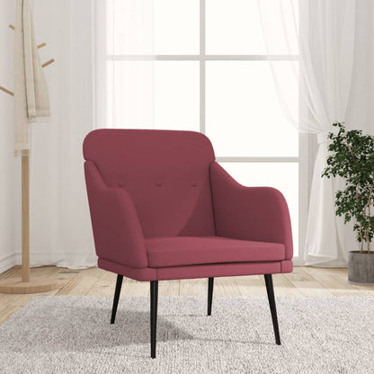 vidaXL Fauteuil Rouge bordeaux 63x76x80 cm Tissu