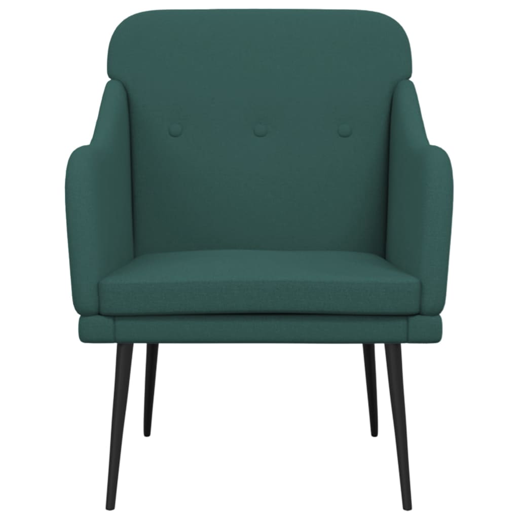 vidaXL Fauteuil vert foncé 63x76x80 cm Tissu