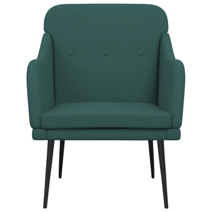 vidaXL Fauteuil vert foncé 63x76x80 cm Tissu