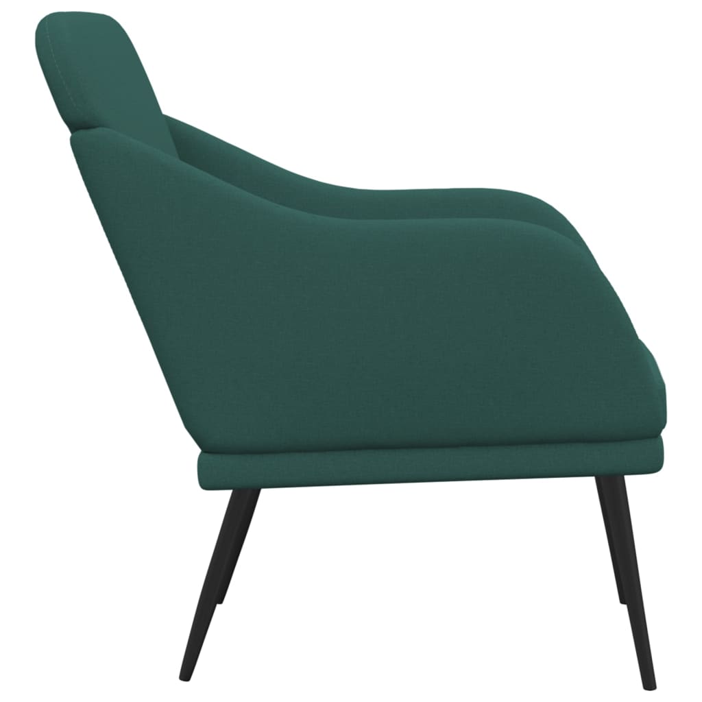 vidaXL Fauteuil vert foncé 63x76x80 cm Tissu