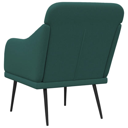 vidaXL Fauteuil vert foncé 63x76x80 cm Tissu