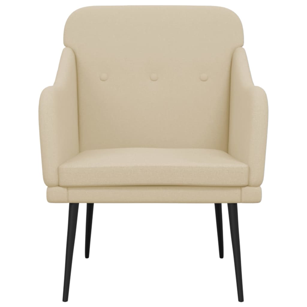vidaXL Fauteuil Crème 63x76x80 cm Tissu