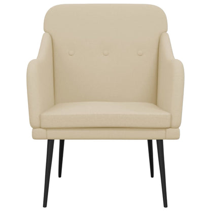 vidaXL Fauteuil Crème 63x76x80 cm Tissu