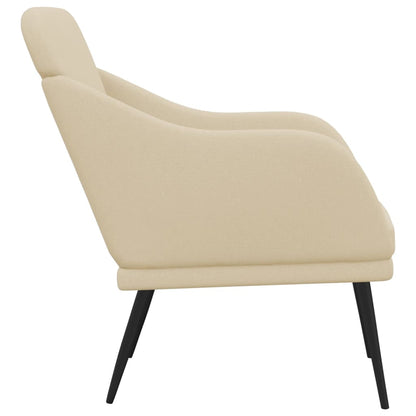vidaXL Fauteuil Crème 63x76x80 cm Tissu