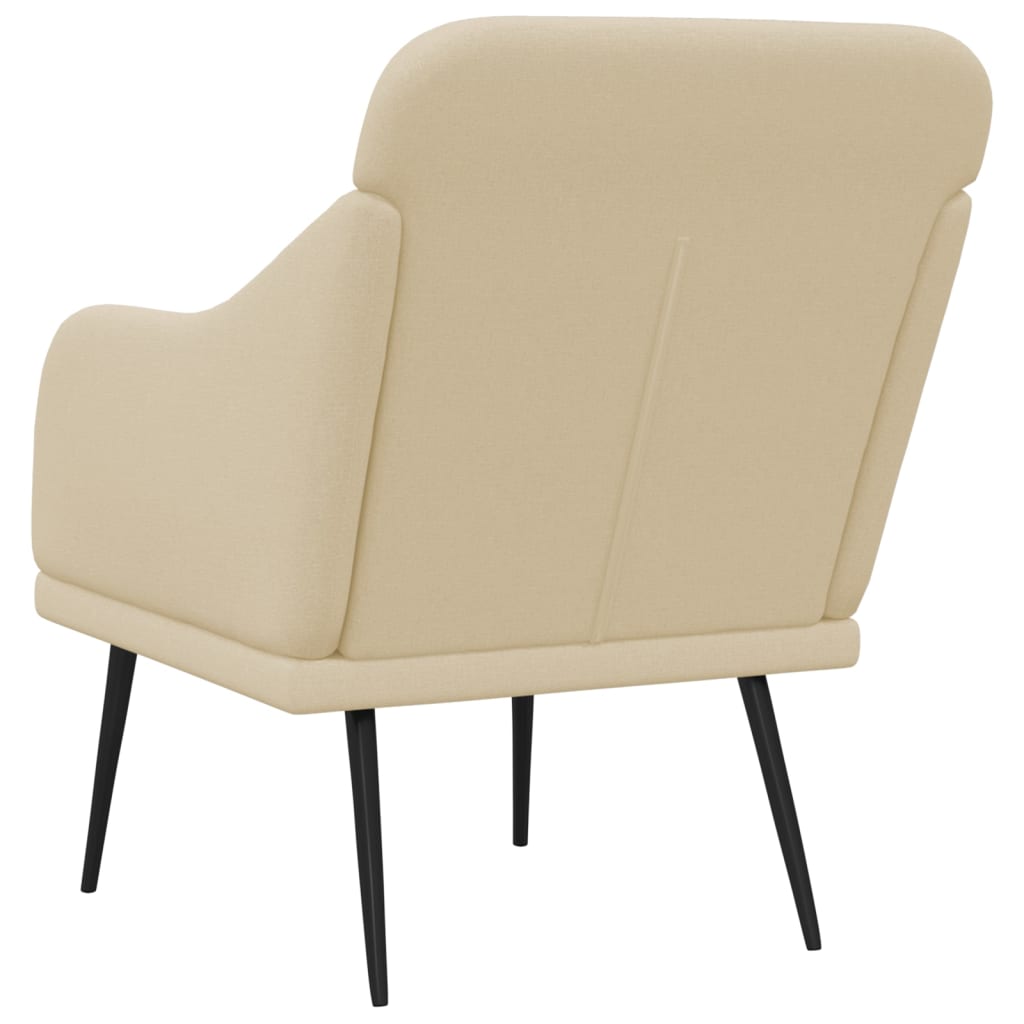 vidaXL Fauteuil Crème 63x76x80 cm Tissu