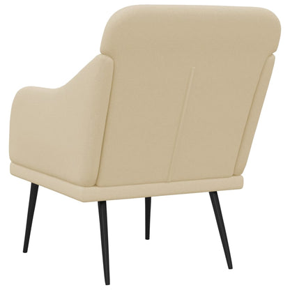 vidaXL Fauteuil Crème 63x76x80 cm Tissu