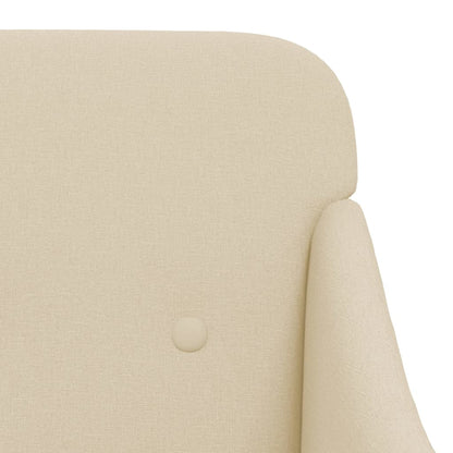vidaXL Fauteuil Crème 63x76x80 cm Tissu