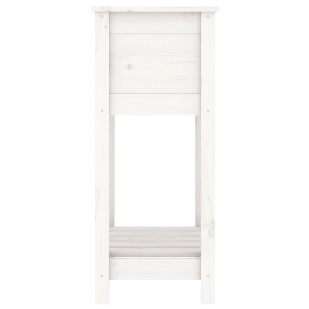 vidaXL Jardinière avec étagère Blanc 54x34,5x81 cm Pin massif