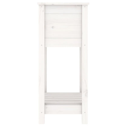 vidaXL Jardinière avec étagère Blanc 54x34,5x81 cm Pin massif
