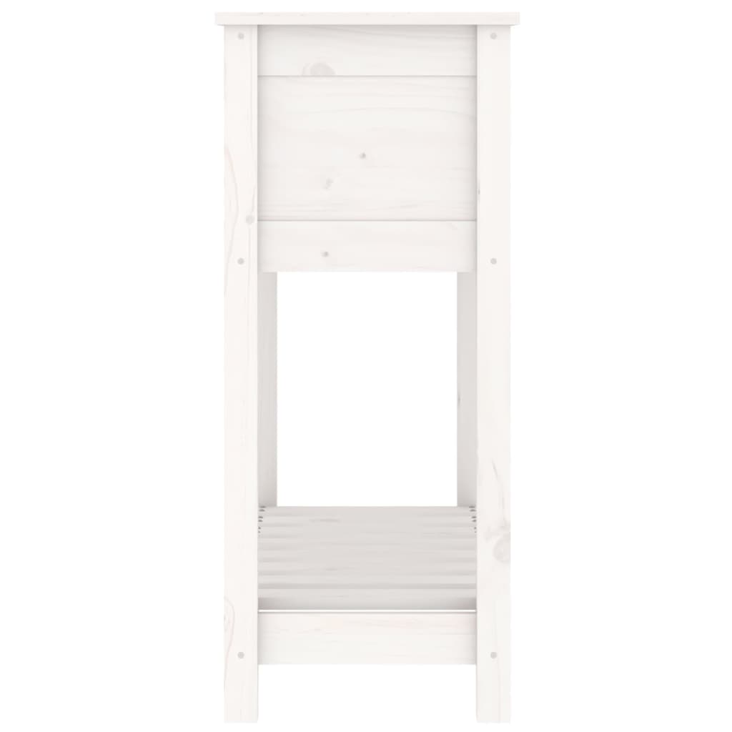 vidaXL Jardinière avec étagère Blanc 82,5x34,5x81 cm Bois de pin massif