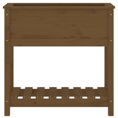 vidaXL Jardinière avec étagère Marron miel 82,5x34,5x81 cm Bois de pin