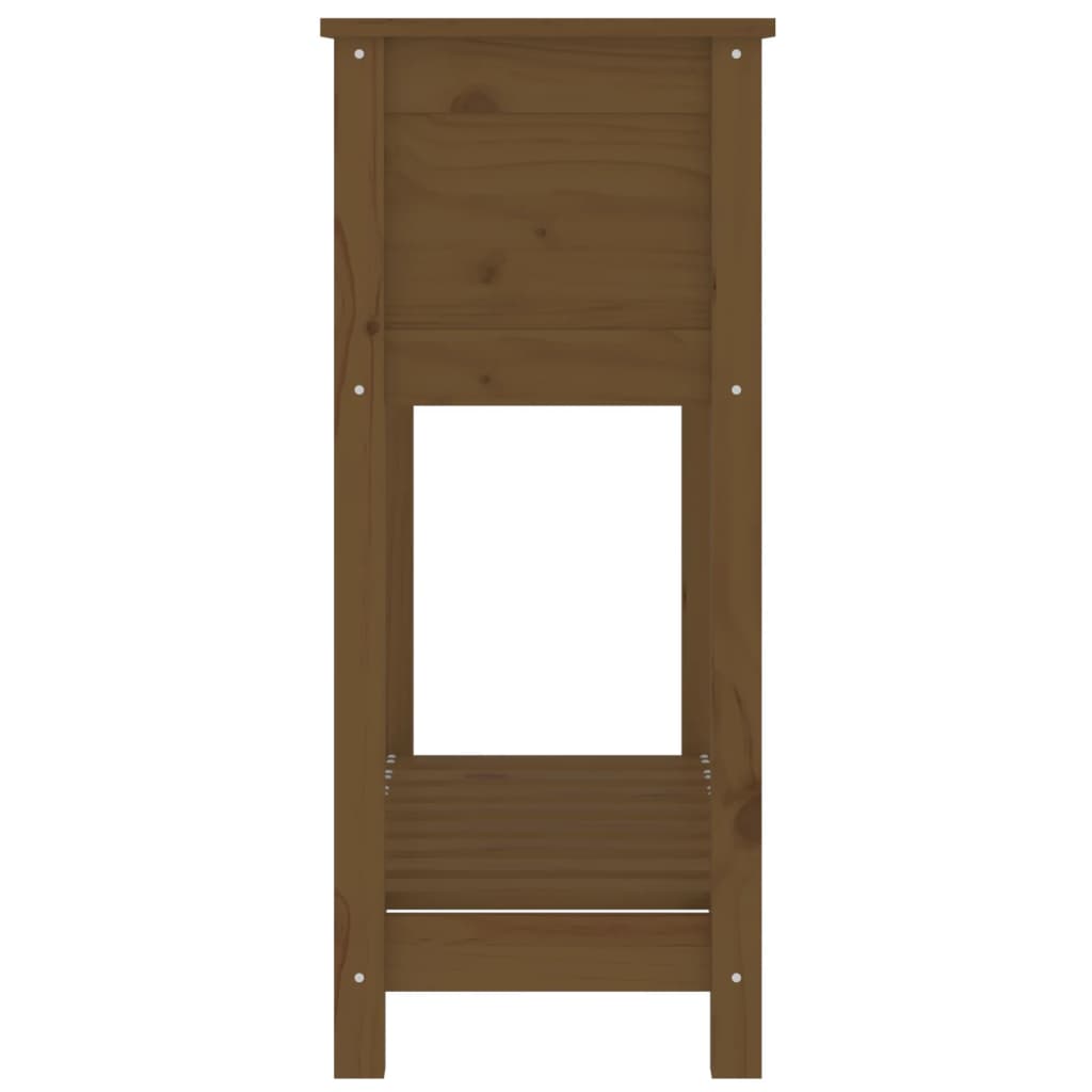 vidaXL Jardinière avec étagère Marron miel 82,5x34,5x81 cm Bois de pin