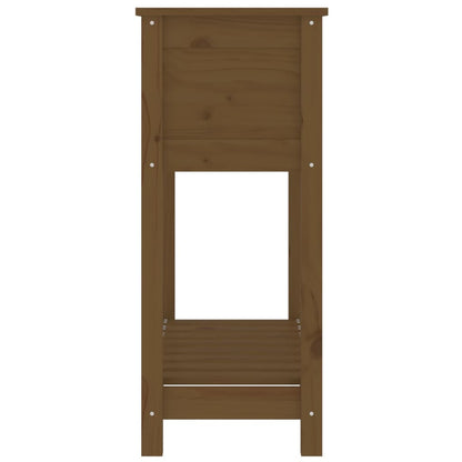 vidaXL Jardinière avec étagère Marron miel 82,5x34,5x81 cm Bois de pin