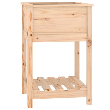 vidaXL Jardinière avec étagère 54x54x81 cm Pin massif