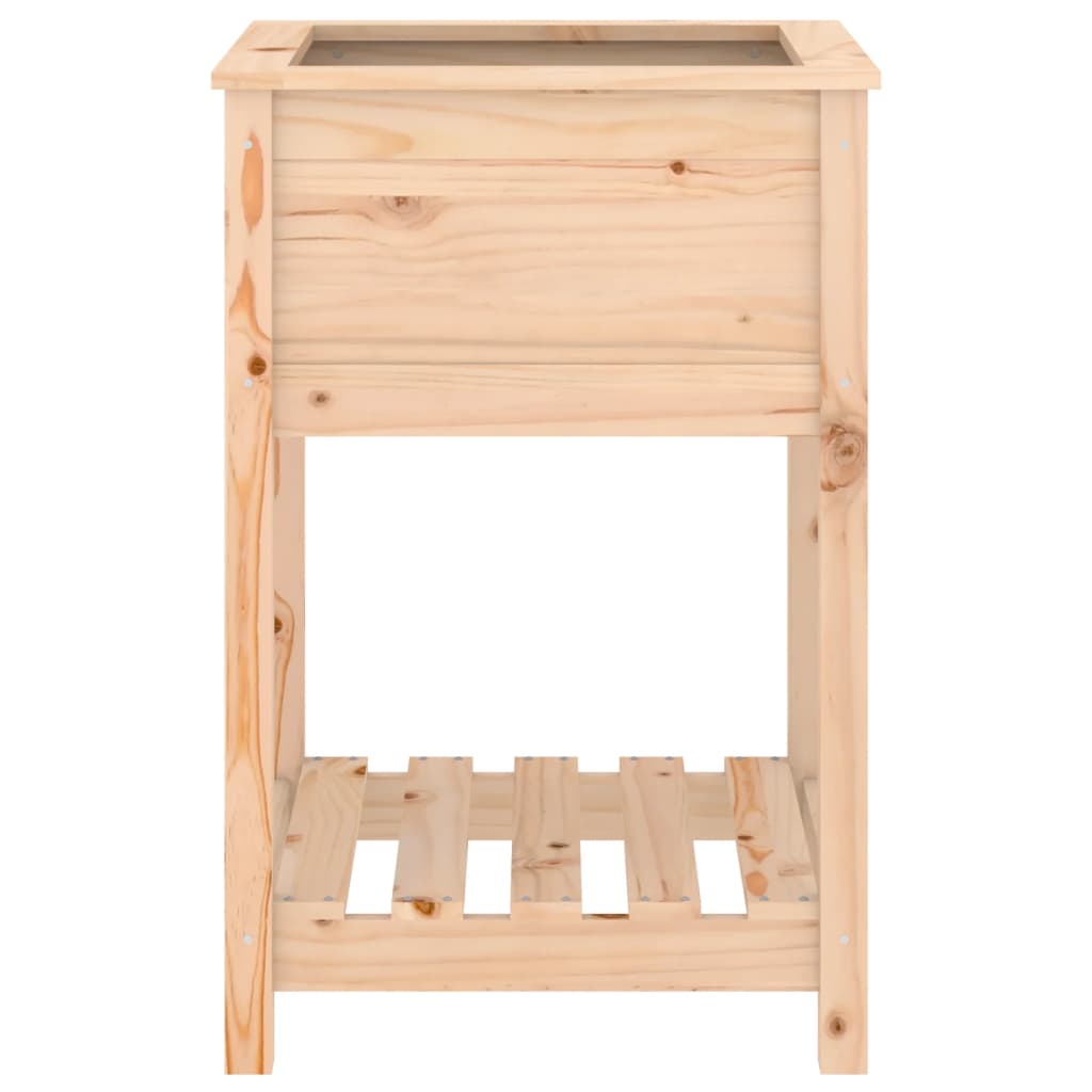 vidaXL Jardinière avec étagère 54x54x81 cm Pin massif