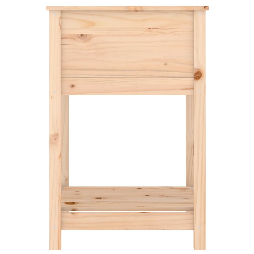 vidaXL Jardinière avec étagère 54x54x81 cm Pin massif