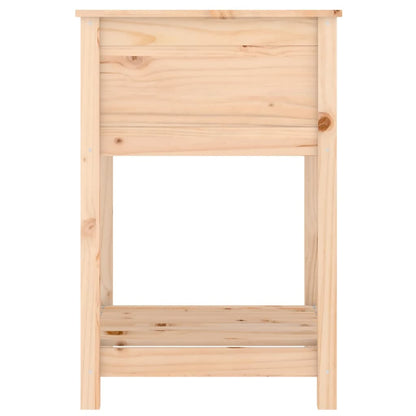 vidaXL Jardinière avec étagère 54x54x81 cm Pin massif