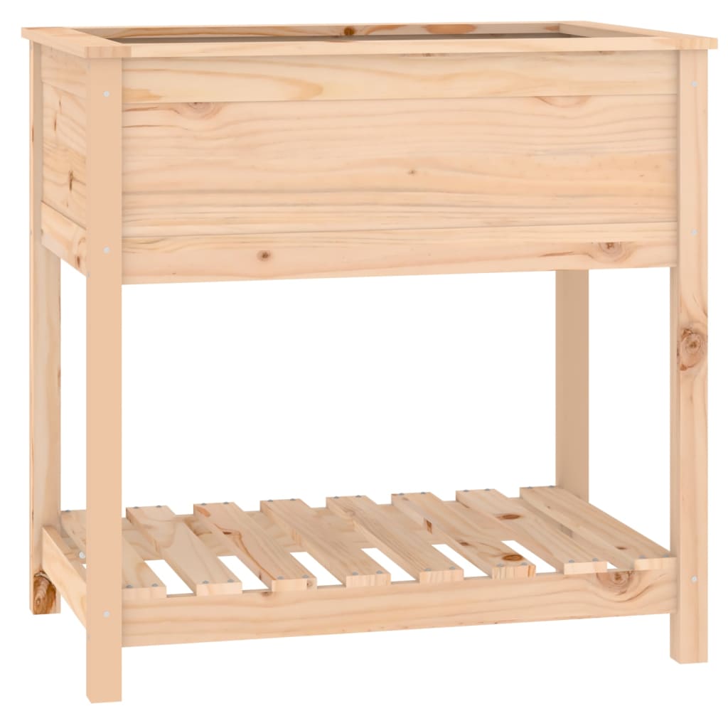 vidaXL Jardinière avec étagère 82,5x54x81 cm Bois de pin massif