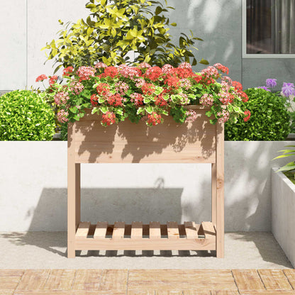 vidaXL Jardinière avec étagère 82,5x54x81 cm Bois de pin massif