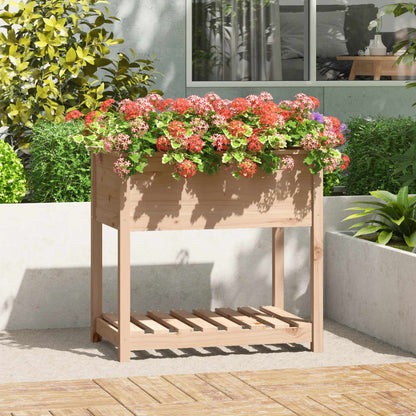 vidaXL Jardinière avec étagère 82,5x54x81 cm Bois de pin massif