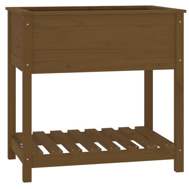 vidaXL Jardinière avec étagère Marron miel 82,5x54x81 cm Bois de pin