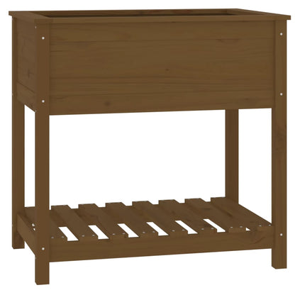 vidaXL Jardinière avec étagère Marron miel 82,5x54x81 cm Bois de pin