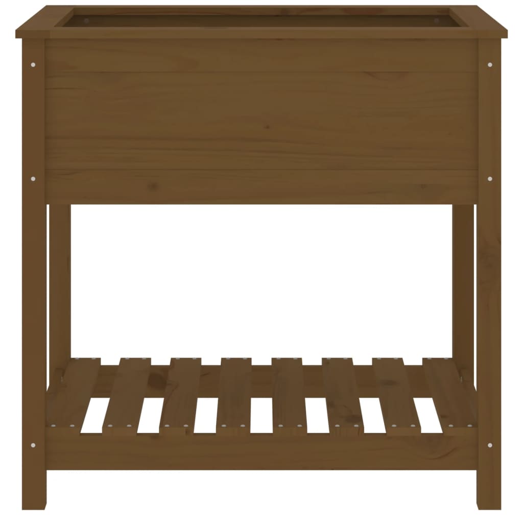 vidaXL Jardinière avec étagère Marron miel 82,5x54x81 cm Bois de pin