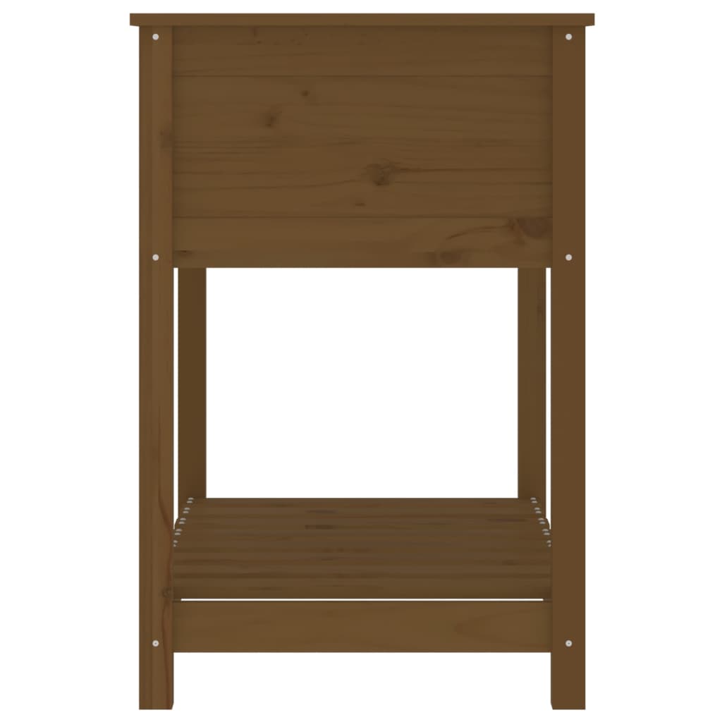 vidaXL Jardinière avec étagère Marron miel 82,5x54x81 cm Bois de pin