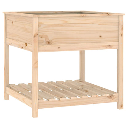 vidaXL Jardinière avec étagère 82,5x82,5x81 cm Bois de pin massif