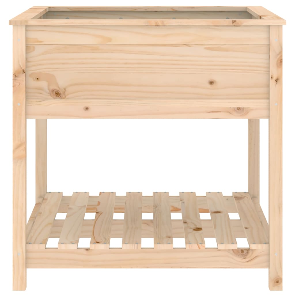 vidaXL Jardinière avec étagère 82,5x82,5x81 cm Bois de pin massif
