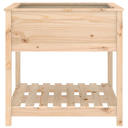 vidaXL Jardinière avec étagère 82,5x82,5x81 cm Bois de pin massif