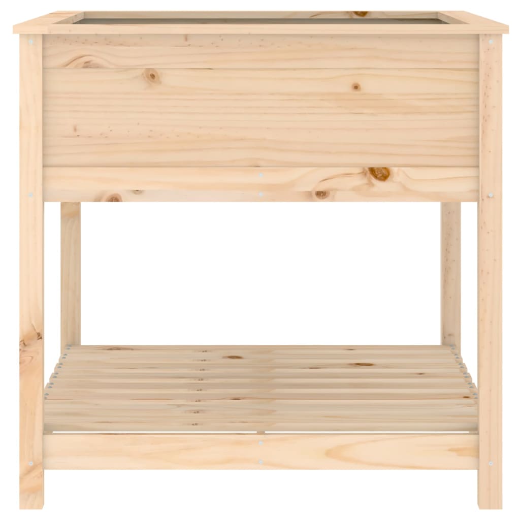 vidaXL Jardinière avec étagère 82,5x82,5x81 cm Bois de pin massif