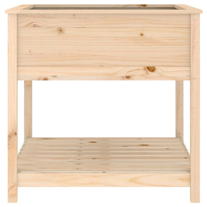 vidaXL Jardinière avec étagère 82,5x82,5x81 cm Bois de pin massif