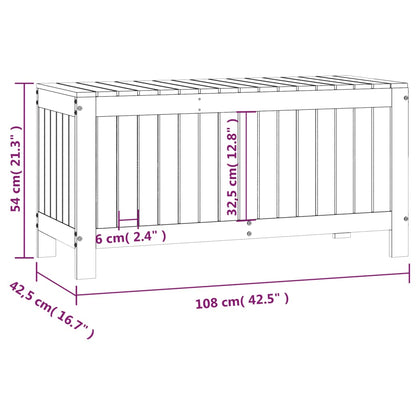 Gartentruhe 108x42,5x54 cm Massivholz Kiefer