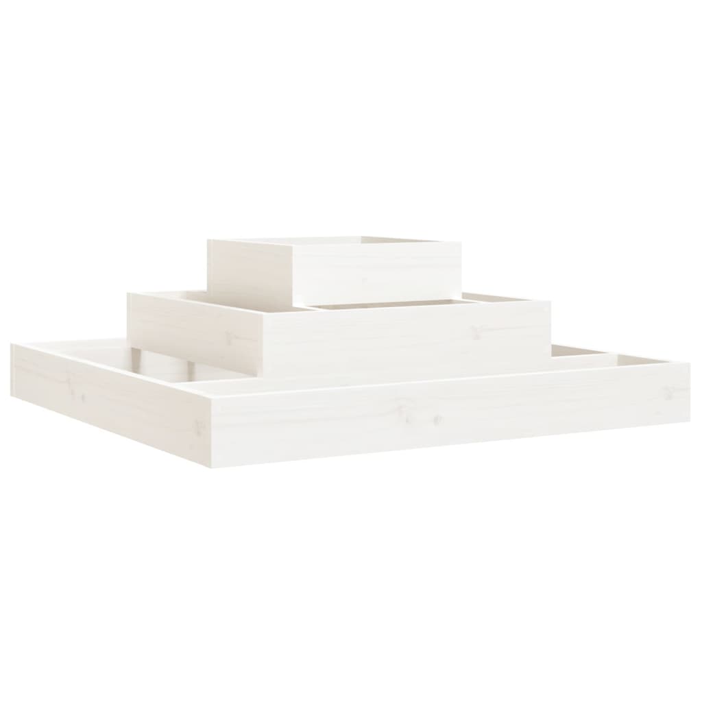 vidaXL Jardinière Blanc 80x80x27 cm Pin Massif